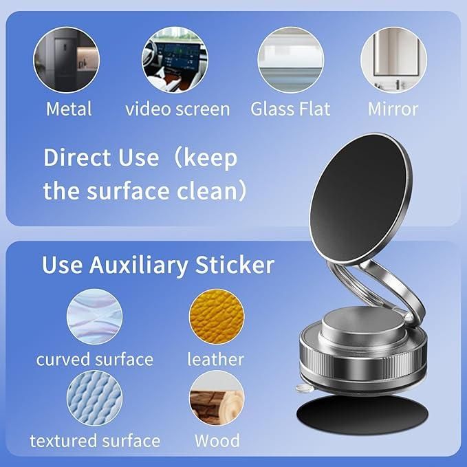 Vacuum Absorption Magnetic Bracket-360° Strong Grip Mobile Holder
