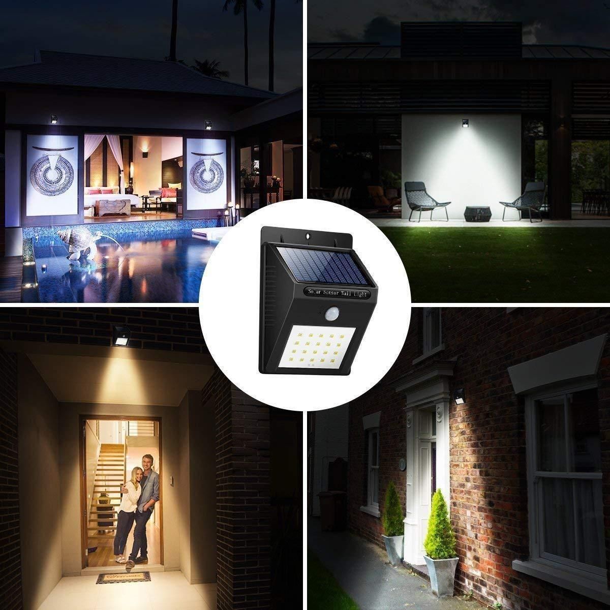 20 LED Outdoor Security Light with Motion Sensor – Solar/USB Powered