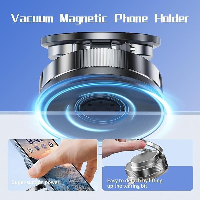 Vacuum Absorption Magnetic Bracket-360° Strong Grip Mobile Holder